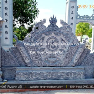 Cuốn thư đá, bình phong đá TP. Huế bằng đá xanh tự nhiên, hoa văn phong cách cung đình