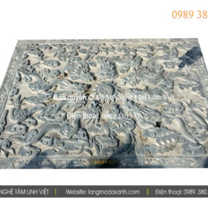 Mẫu chiếu đá cửu long tranh châu nguyên khối tại Phú Thọ