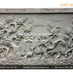 Thi công chiếu đá trắng tứ quý nguyên khối sang trọng tại Hưng Yên