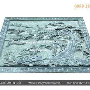 Mẫu chiếu đá xanh rêu tùng hạc diên niên nguyên khối tại Quảng Trị