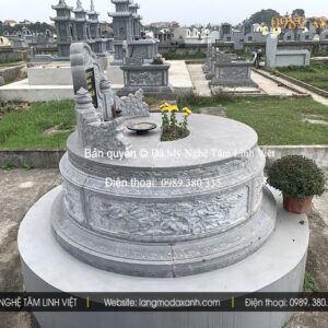 ưu điểm mộ đá tròn nguyên khối