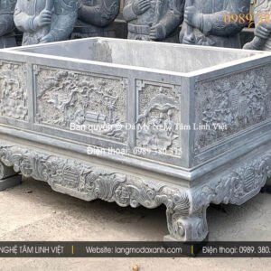 Chậu đá trồng cây TP. Hồ Chí Minh bền đẹp – đá xanh nguyên khối