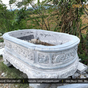 Chậu đá trồng cây TP. Huế bền đẹp – đá xanh nguyên khối