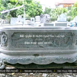 Chậu đá trồng cây Lai Châu bền bỉ – đá xanh nguyên khối