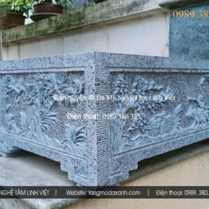 Chậu đá trồng cây Lạng Sơn bền chắc – đá xanh nguyên khối