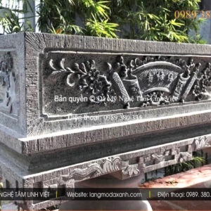 Chậu đá trồng cây Nghệ An bền chắc – đá xanh nguyên khối