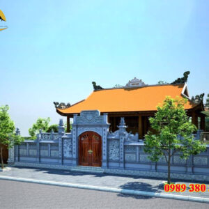 Mẫu cổng đá đẹp Tây Ninh làm từ đá xanh tự nhiên, chạm khắc hoa văn truyền thống